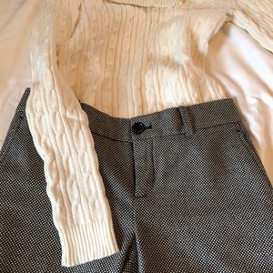 Black fully lined wool trousers
